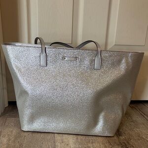 Kate Spade Silver Glitter Tote Bag